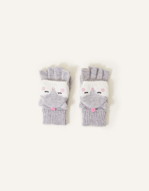 Snow Fox Capped Gloves, Grey (GREY), large