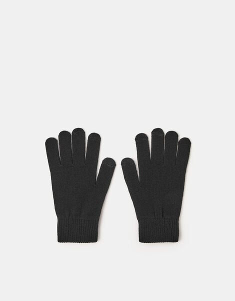 Super-Stretchy Touchscreen Gloves, Black (BLACK), large