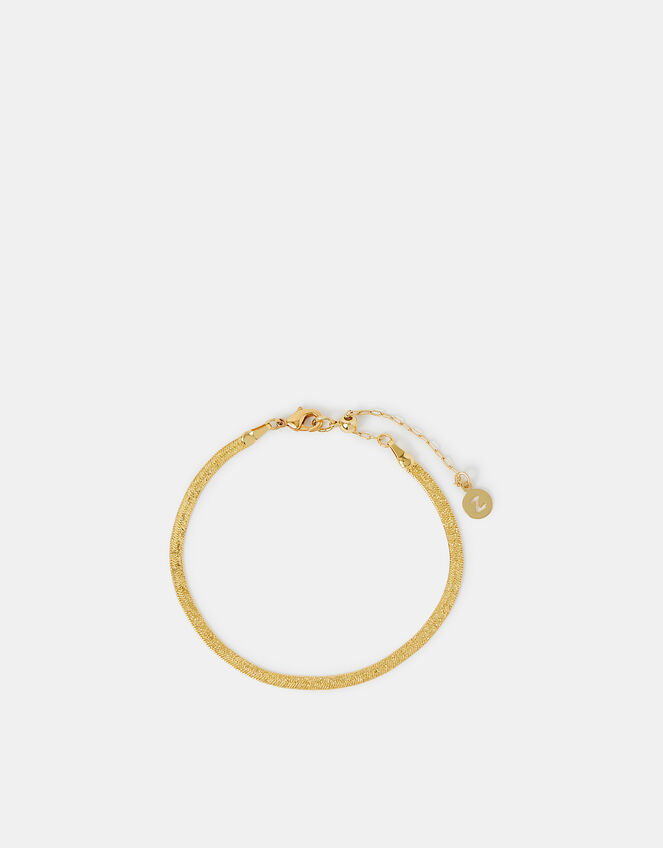 14ct Gold-Plated Omega Chain Bracelet, , large