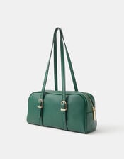 Buckle Strap Bowler Bag, Green (GREEN), large