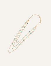 Layered Pearl and Stone Necklace, , large
