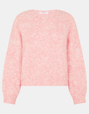 Textured Knit Jumper, Pink (PINK), large