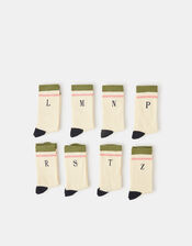 Initial Socks, Multi (BRIGHTS MULTI), large