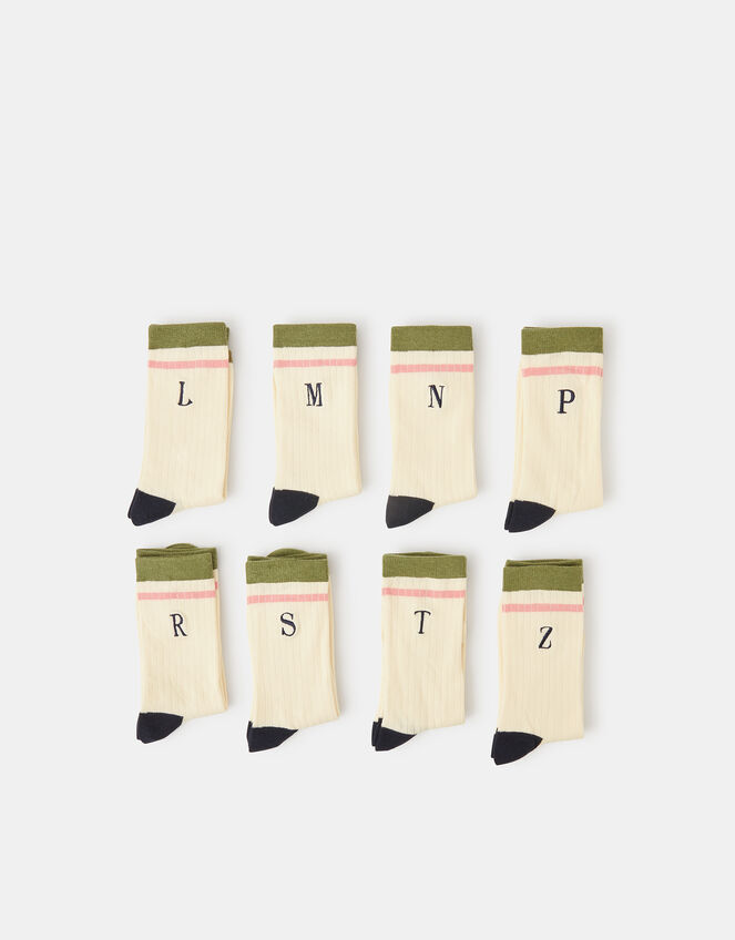 Initial Socks, Multi (BRIGHTS MULTI), large