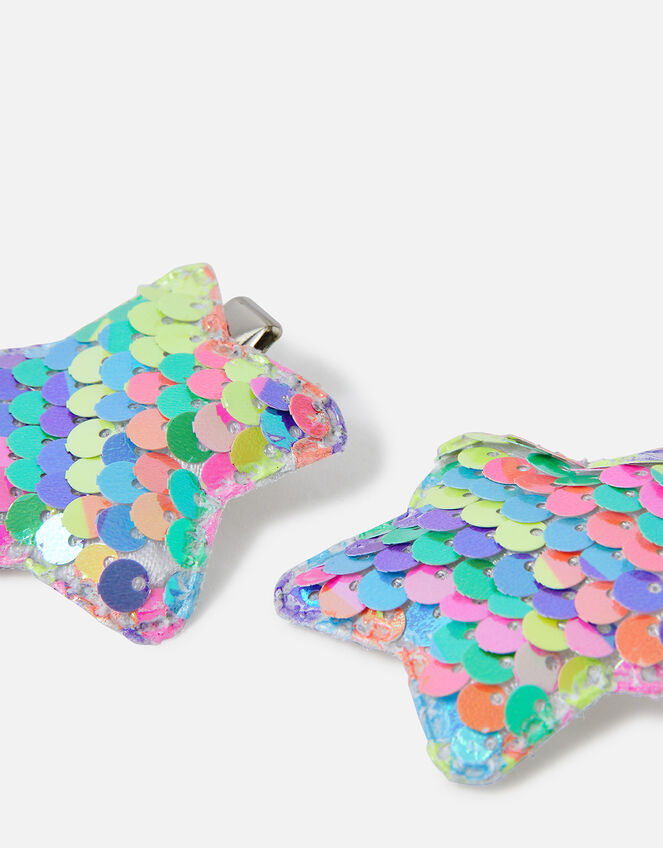 Girls Sequin Star Hair Clips Set of Two Girls hair clips Accessorize UK