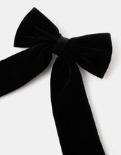 Velvet Bow Barrette Hair Clip, , large