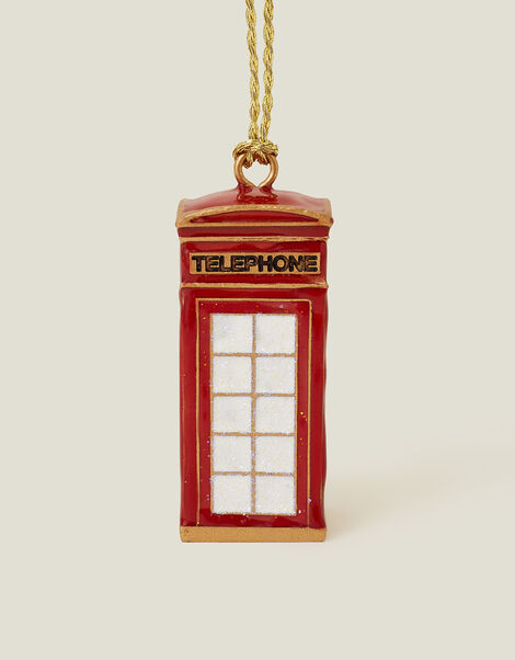 Enamel Telephone Box Hanging Decoration, , large