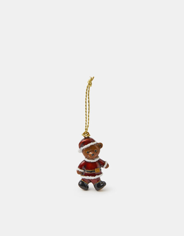 Santa Teddy Christmas Tree Decoration, , large