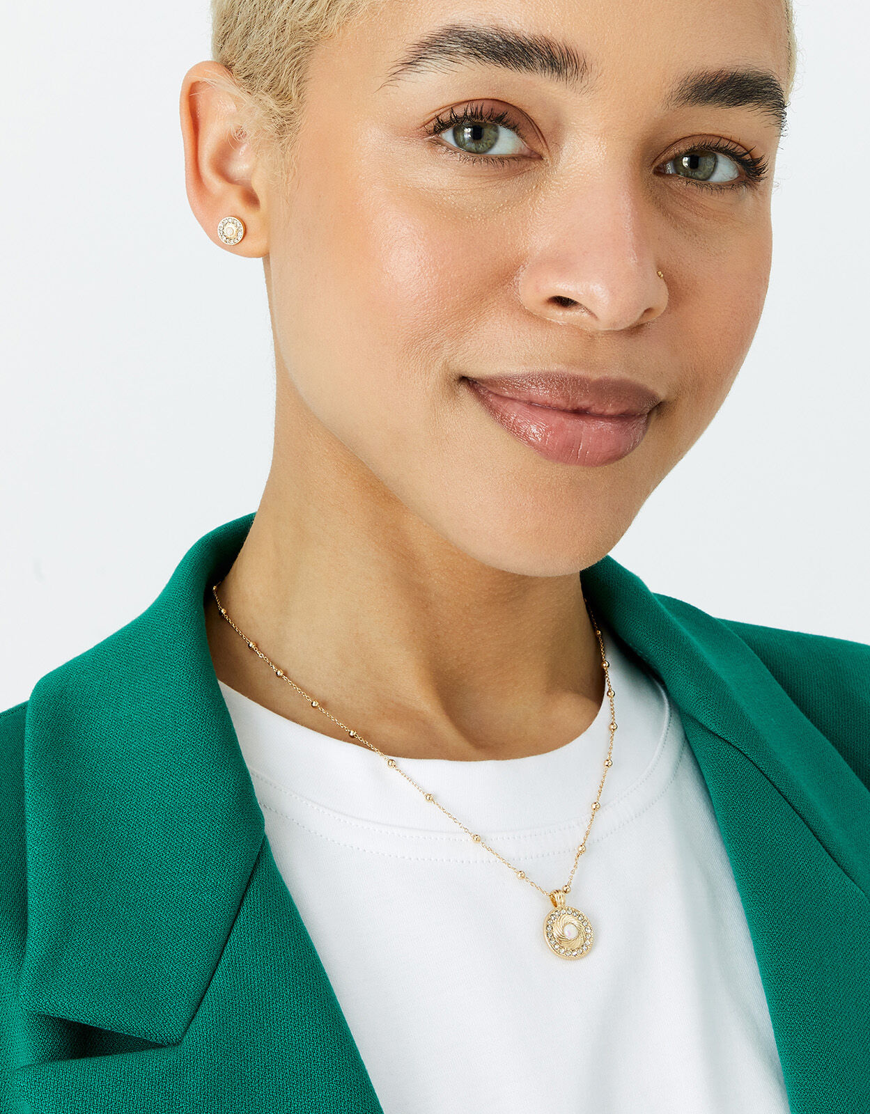 Super Classics Pave Opal Necklace and 