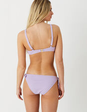 Crinkle Bunny Tie Bikini Top, Purple (LILAC), large