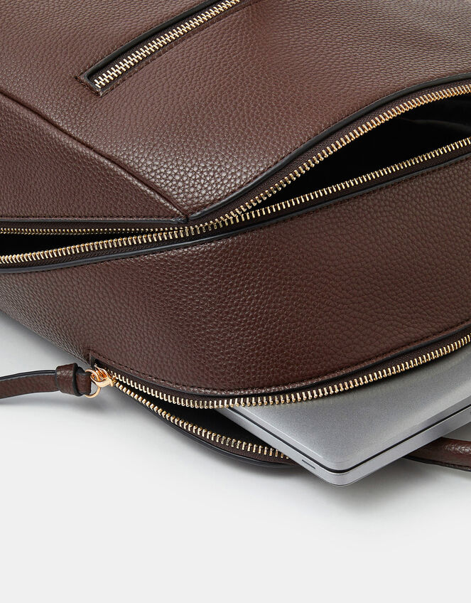 Smart Zip Around Backpack, Brown (CHOCOLATE), large