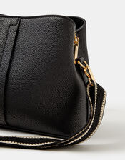 Webbing Strap Crossbody Bag , Black (BLACK), large