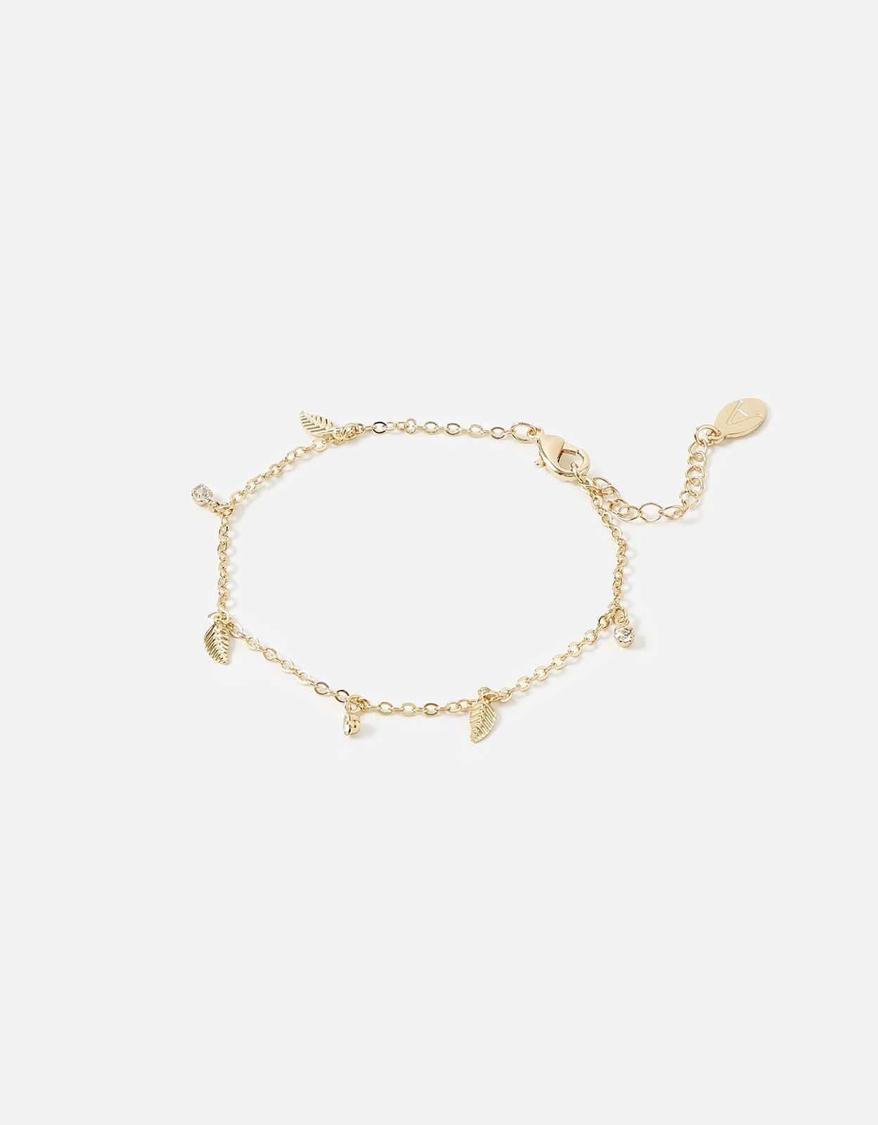Accessorize Women’s Accessorize Delicate Pretty Love Gold Bracelet Fine Thin Chain Letter 
