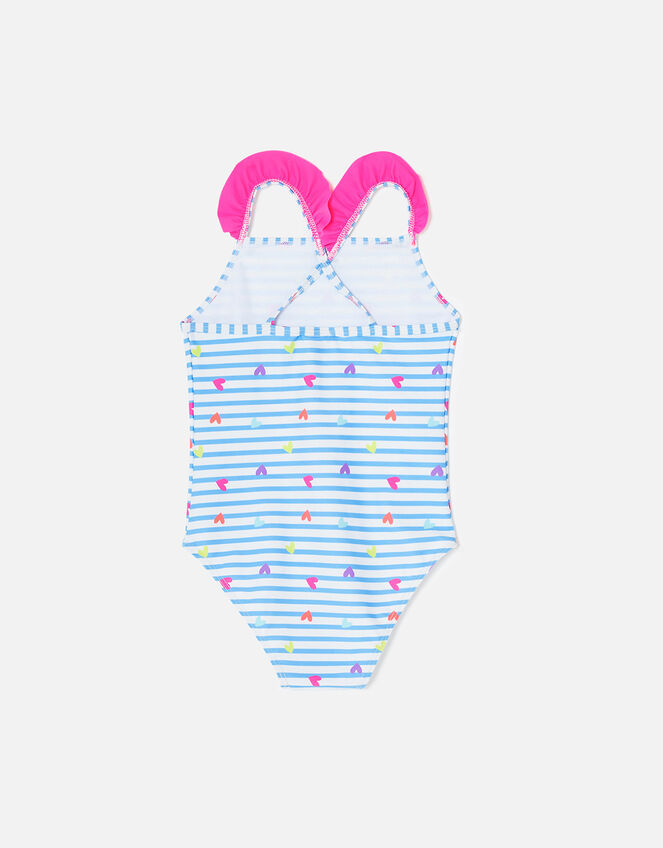 Girls Heart Print Swimsuit, Multi (BRIGHTS-MULTI), large