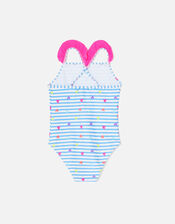 Girls Heart Print Swimsuit, Multi (BRIGHTS-MULTI), large