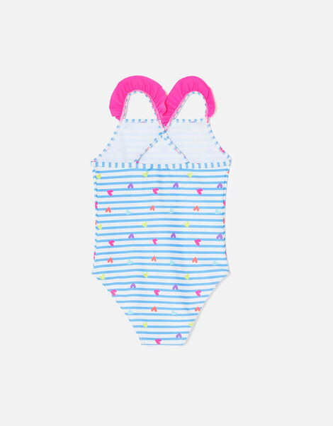 Girls Heart Print Swimsuit Multi, Multi (BRIGHTS-MULTI), large