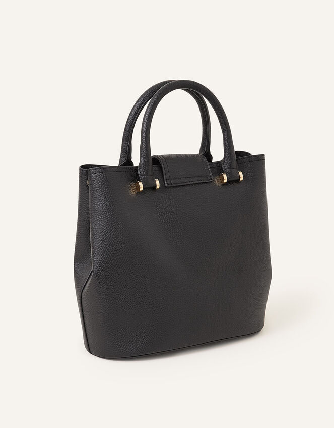 Looped Metal Detail Handheld Bag, , large