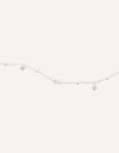 Sterling Silver Ball and Sparkle Necklace, , large