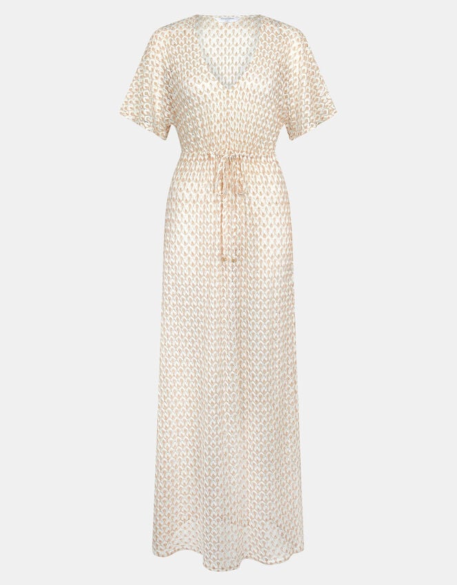 Knit Kaftan Maxi Dress, Gold (GOLD), large