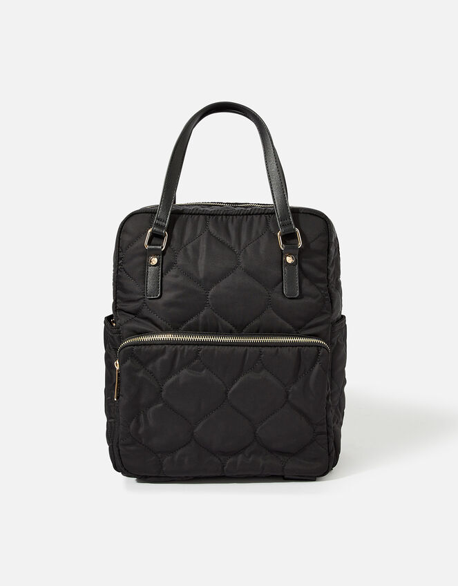 Emmie Quilted Backpack, Black (BLACK), large