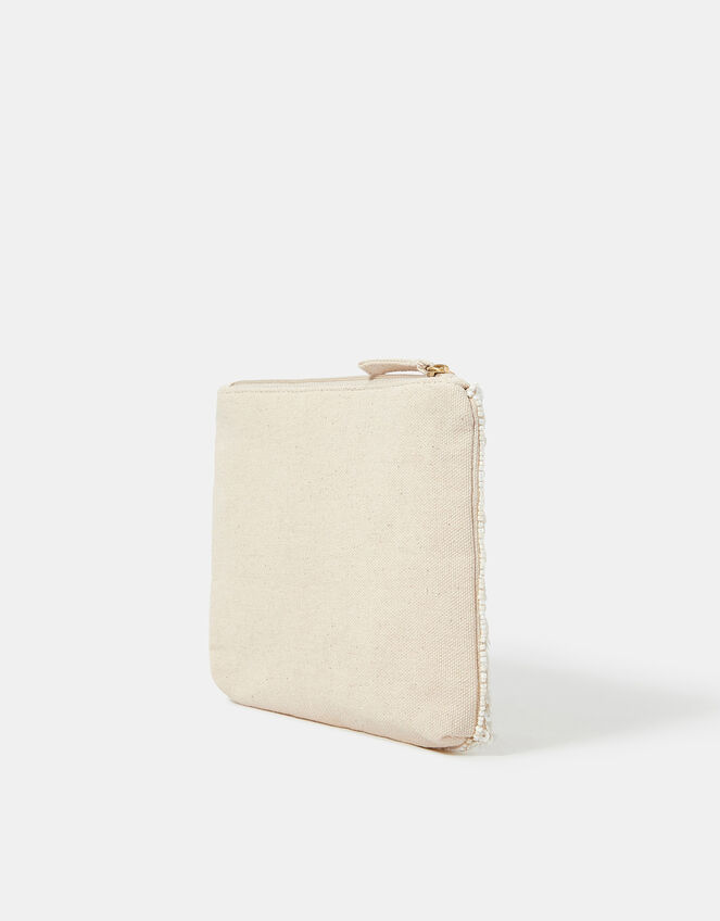 Seashell Embellished Pouch, , large