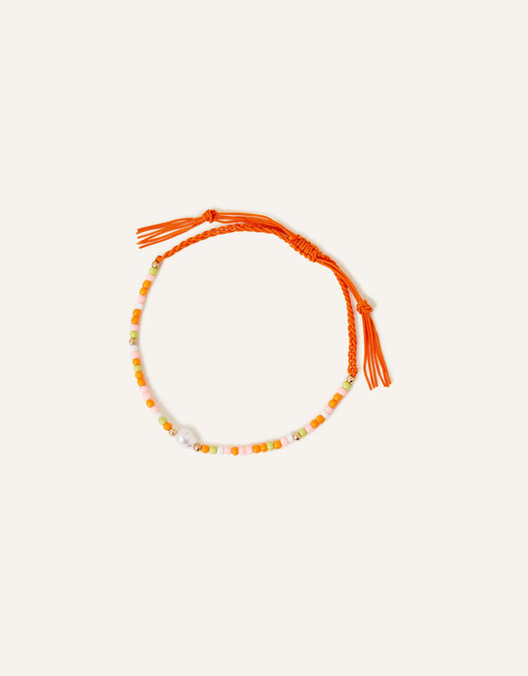 Bead and Pearl Friendship Anklet, , large
