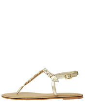 Penny Gem and Diamante Sandals, Cream (PEARL), large