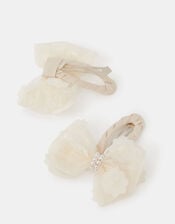 Girls 2-Pack Flower Mesh Bow Hair Clips, , large