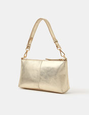 Suede Crossbody Handbag, Gold (GOLD), large