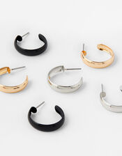 Enamel Hoop Earring Set , , large