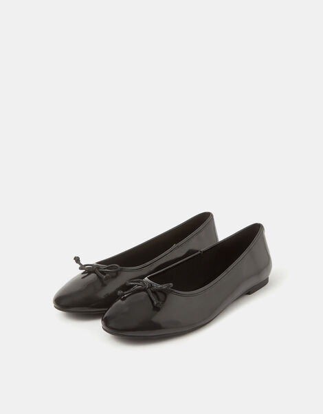 Patent Ballet Flats, Black (BLACK), large