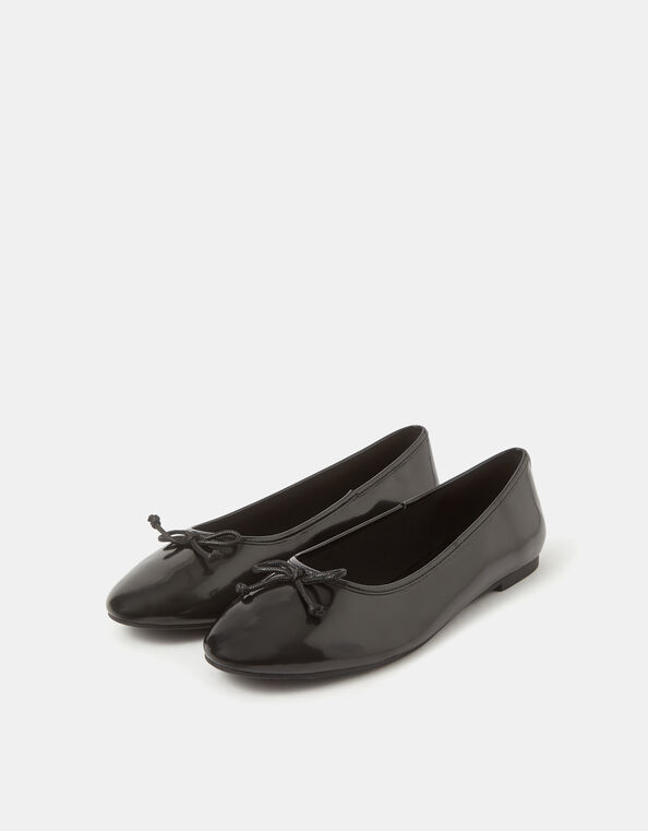 Patent Ballet Flats, Black (BLACK), large