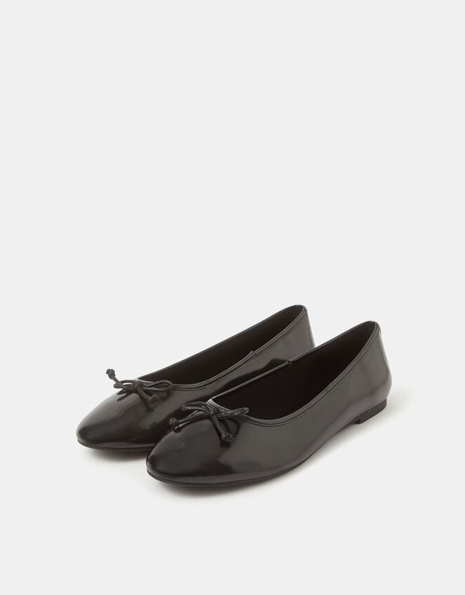 Patent Ballet Flats, Black (BLACK), large