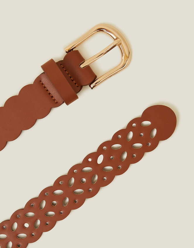 Laser Cut Belt, Tan (TAN), large