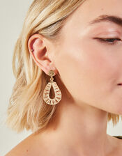 Teardrop Raffia Wrap Earrings, , large