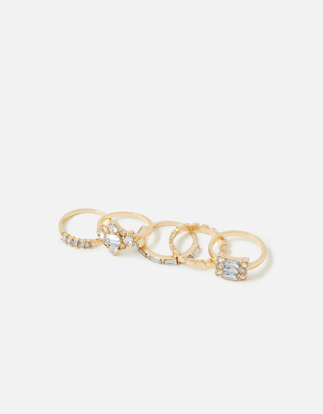 Blue Harvest Crystal Stacking Ring Multipack, White (CRYSTAL), large