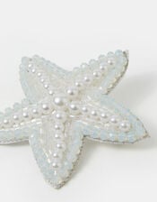 Beaded Starfish Barrette Hair Clip, , large
