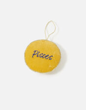 Embellished Star Sign Hanging Decoration, Yellow (OCHRE), large