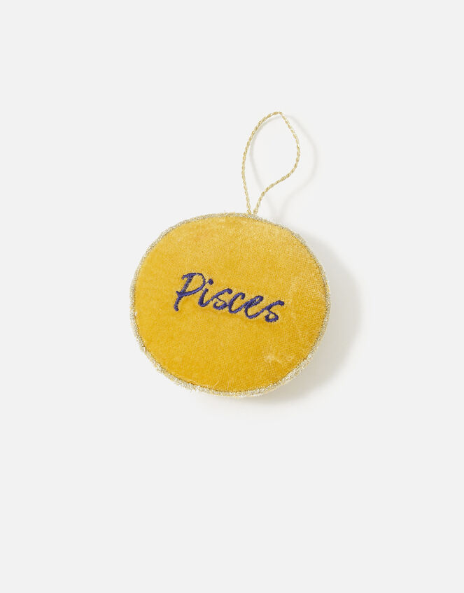 Embellished Star Sign Hanging Decoration, Yellow (OCHRE), large