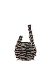Zebra Beaded Duffle Bag, , large