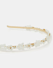 Girls Flower Bead Headband, , large