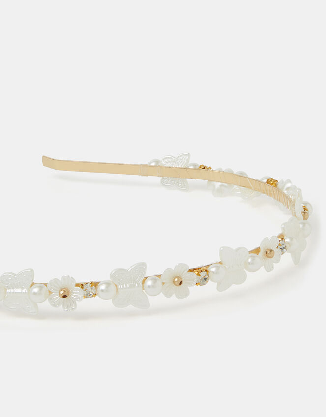 Girls Flower Bead Headband, , large