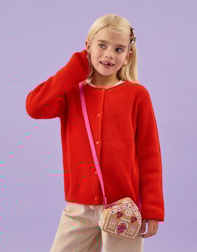 Girls Embellished Gingerbread House Bag, , large