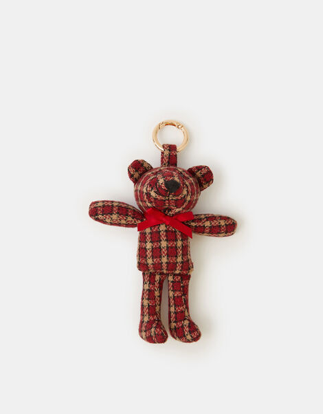 Check Print Bear Bag Charm , , large