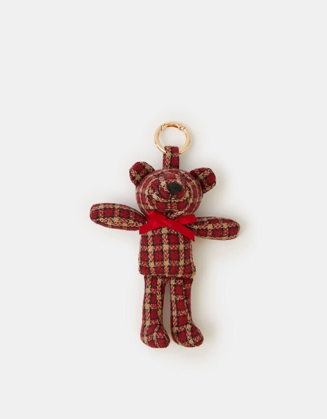 Check Print Bear Bag Charm , , large