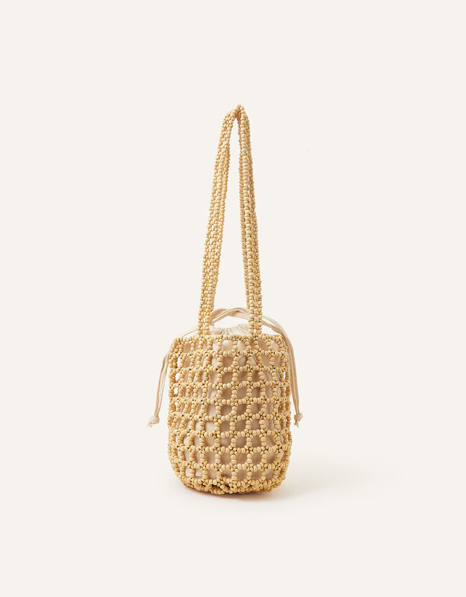 Wooden Bead Duffle Shoulder Bag, , large