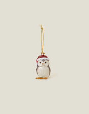Enamel Santa Owl Hanging Decoration, , large