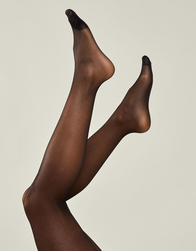 20 Denier Control Top Tights, Black (BLACK), large