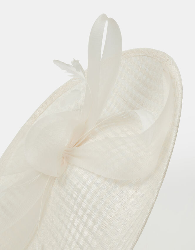 Bow Woven Disc Fascinator, , large