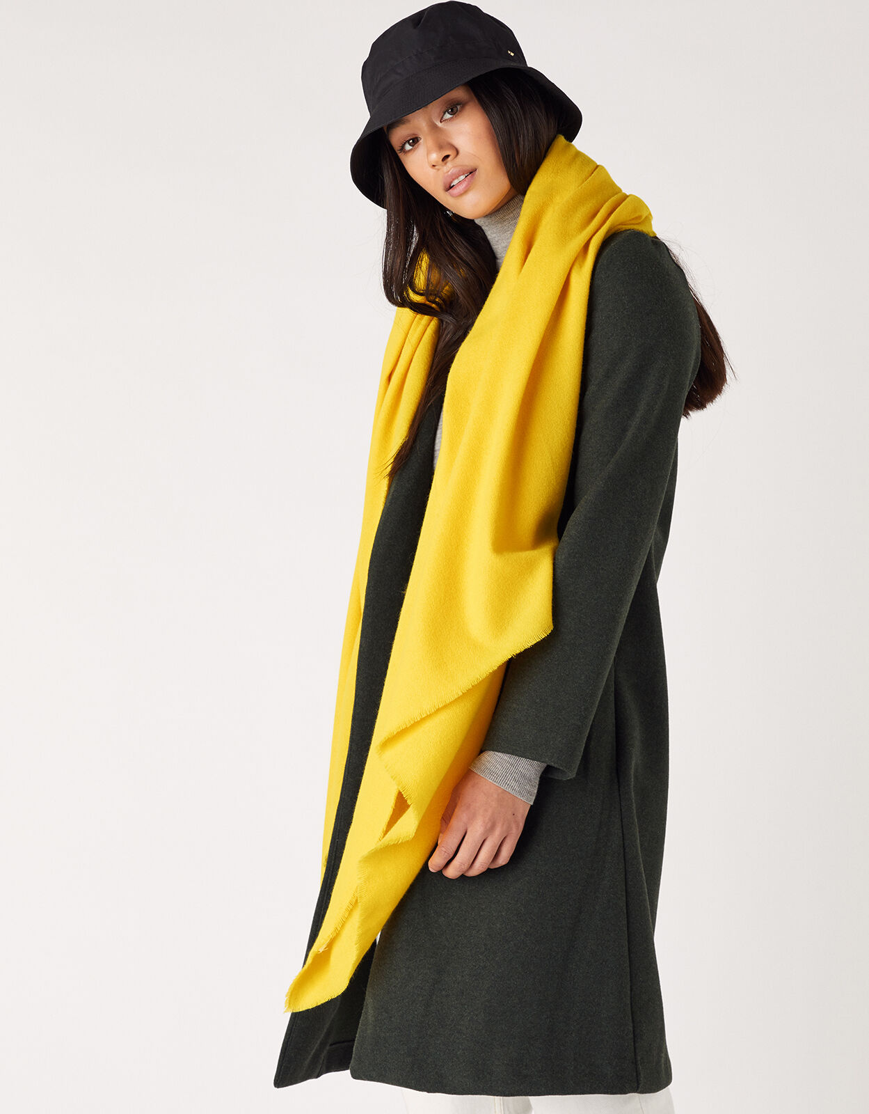 Wells Blanket Scarf Bright Yellow